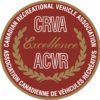 CRVA logo (red circle with gold laurels, white text)