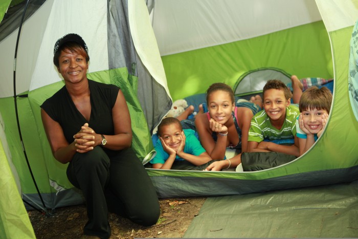 LTC family in tent