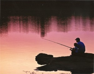 fishing on lake
