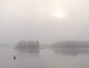 misty canoe ride