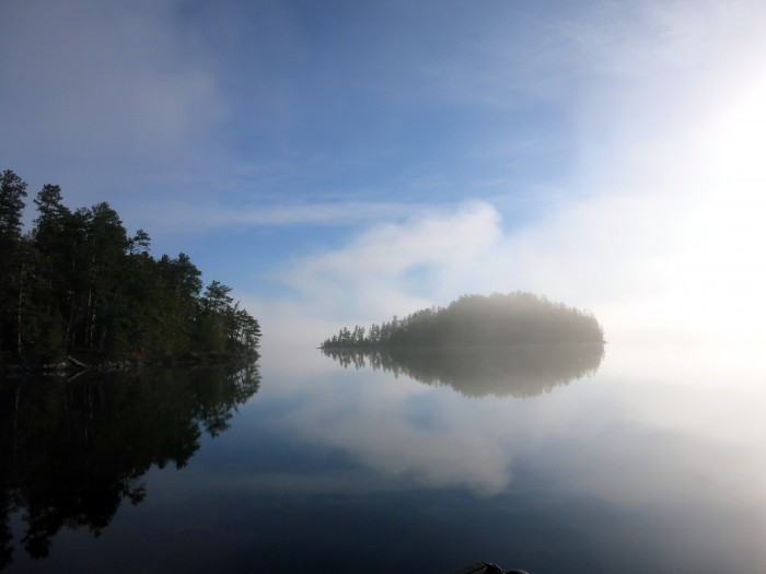 misty Quetico lake