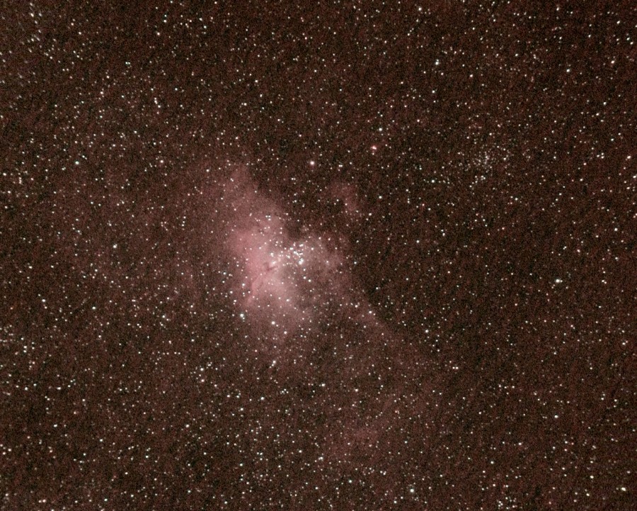 The Eagle Nebula including the Pillars of Creation at the centre of the nebula. Taken at Inverhuron Provincial Park.