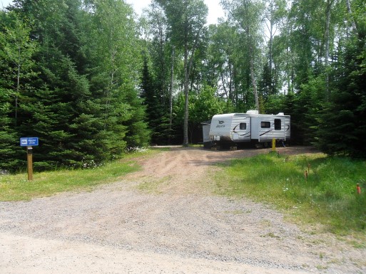 Site 213, Marie Louise Lake. Trailer equipped (electrical site). 