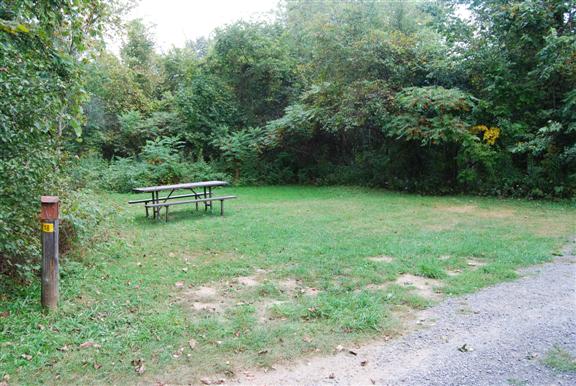 Site 118, Iroquois B Campground. RV up to 32 ft. 