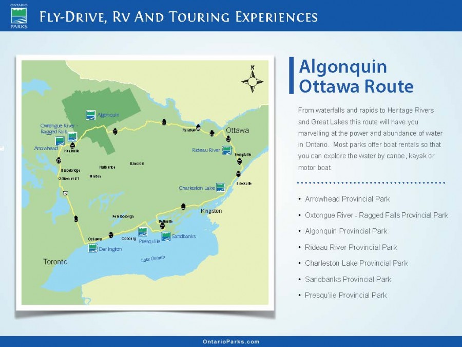 Toronto/Algonquin/Ottawa route