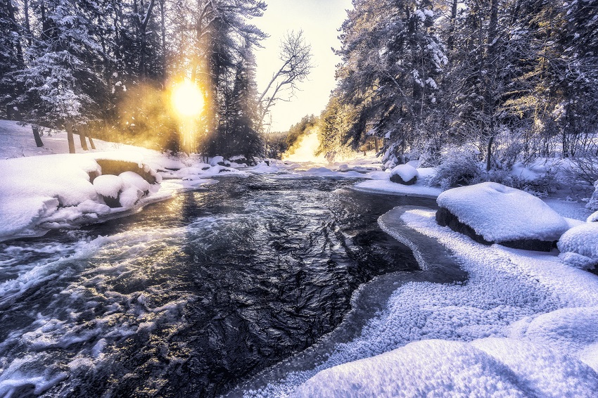 La rivière en hiver