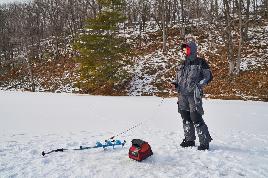 ice fishing prep