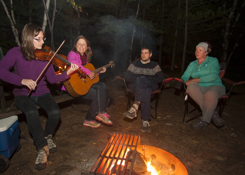 Musicians around the campfire