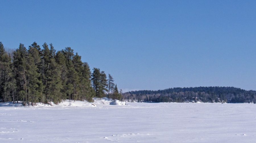 Paysage hivernal à Windy Lake