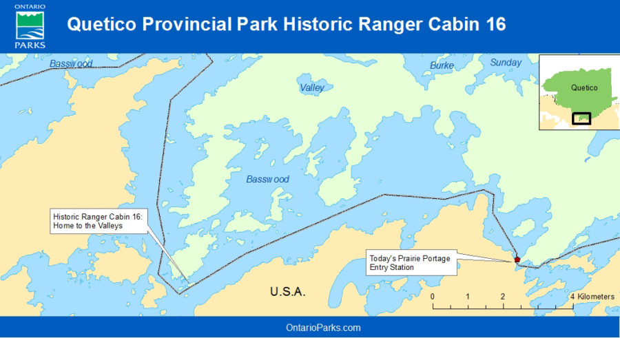 Map of ranger cabins