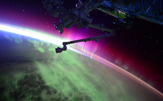 Northern lights from space
