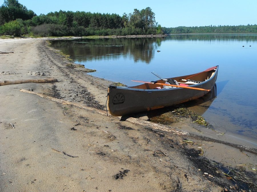 Canoe on sandy beach