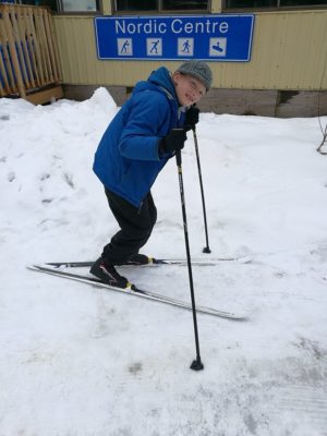 Finnan on regular skis