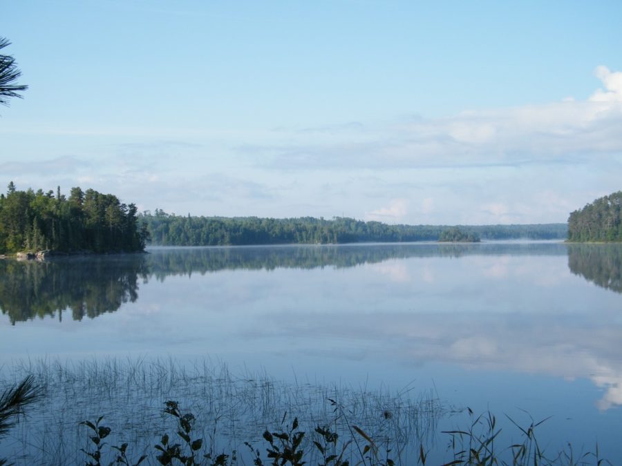 scenic view of smooth lake