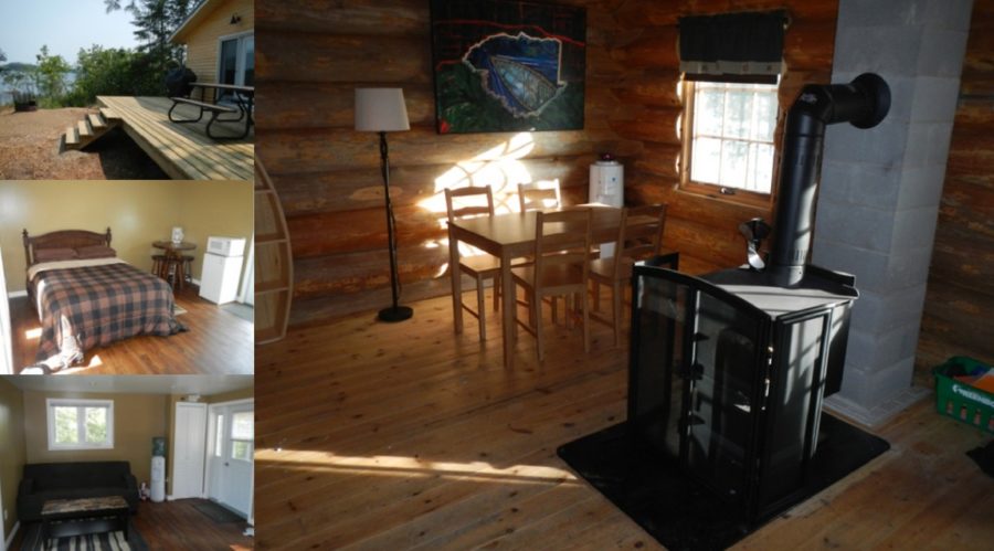 4 photos of 2 cabins