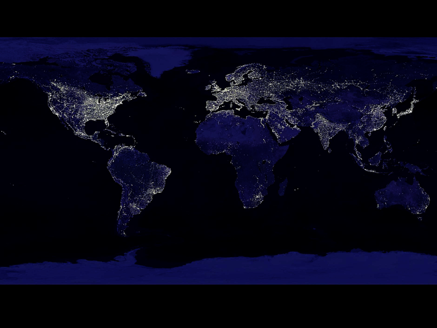 Image de pollution lumineuse de la NASA