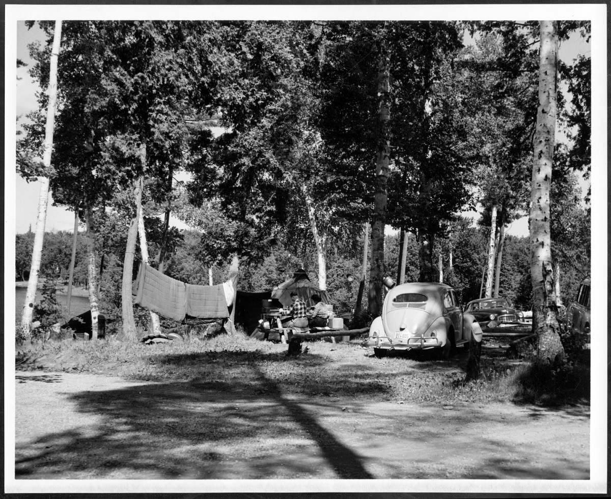 Old timey campsite