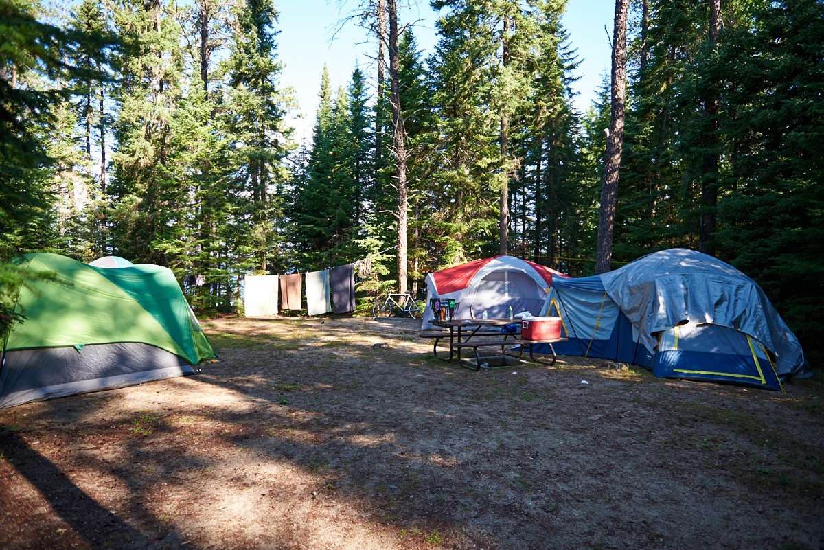 Emplacement de camping de groupe