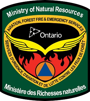 Emblème des Services d’urgence, d’aviation et de lutte contre les feux de forêt.