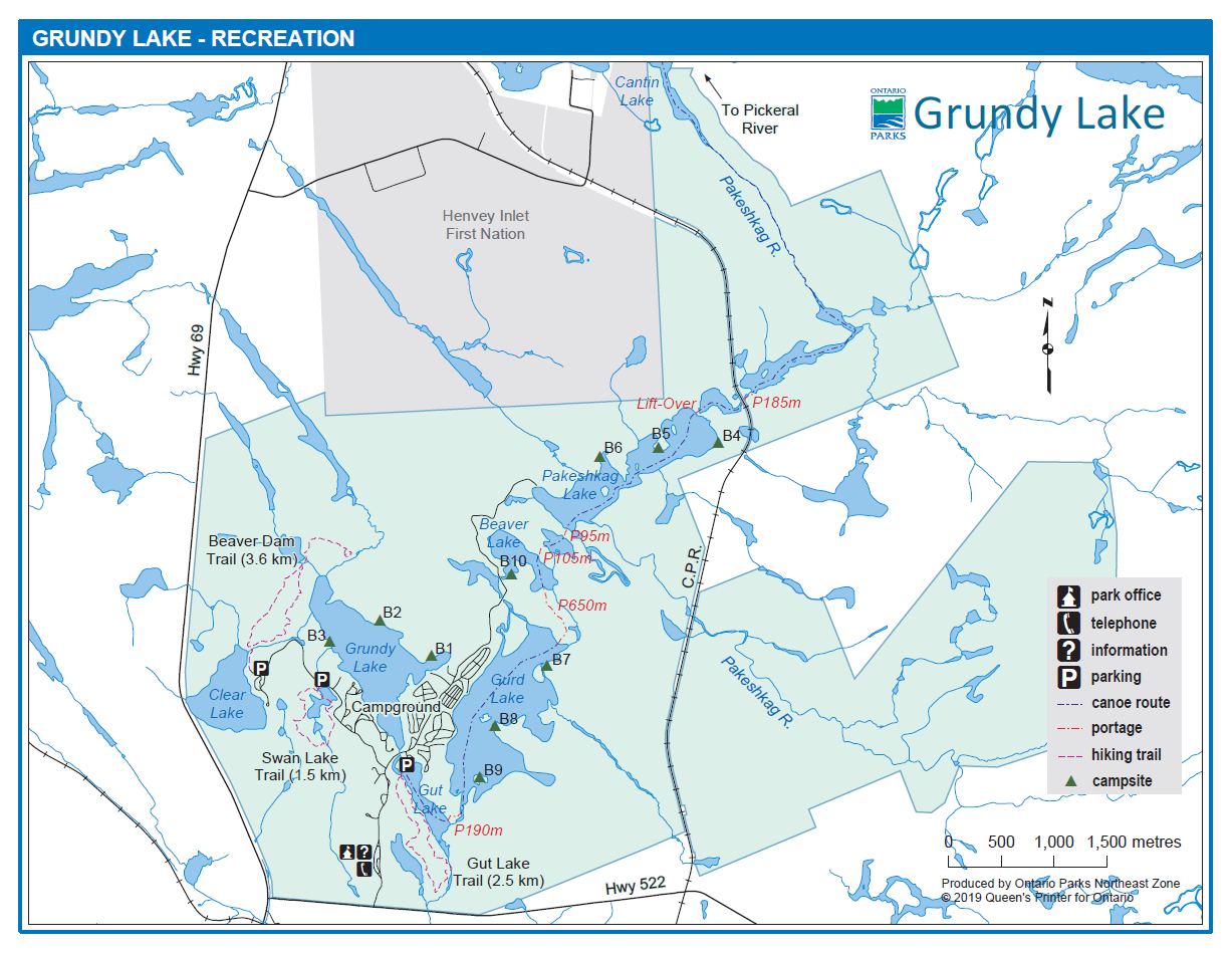 map of Grundy Lake