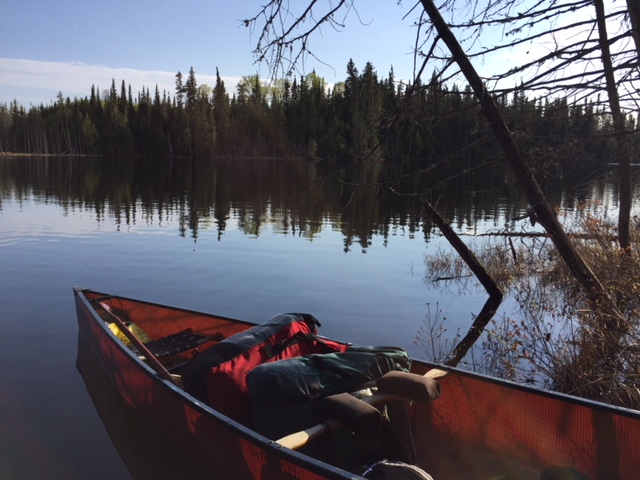canoe in lake 