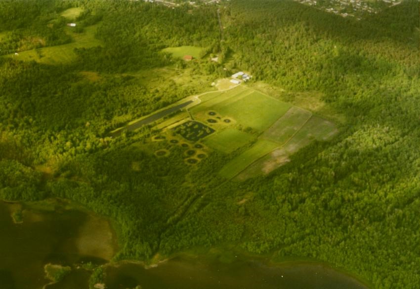 Aerial view of Petawawa Terrace Park taken in 1989 from the northeast side of the property