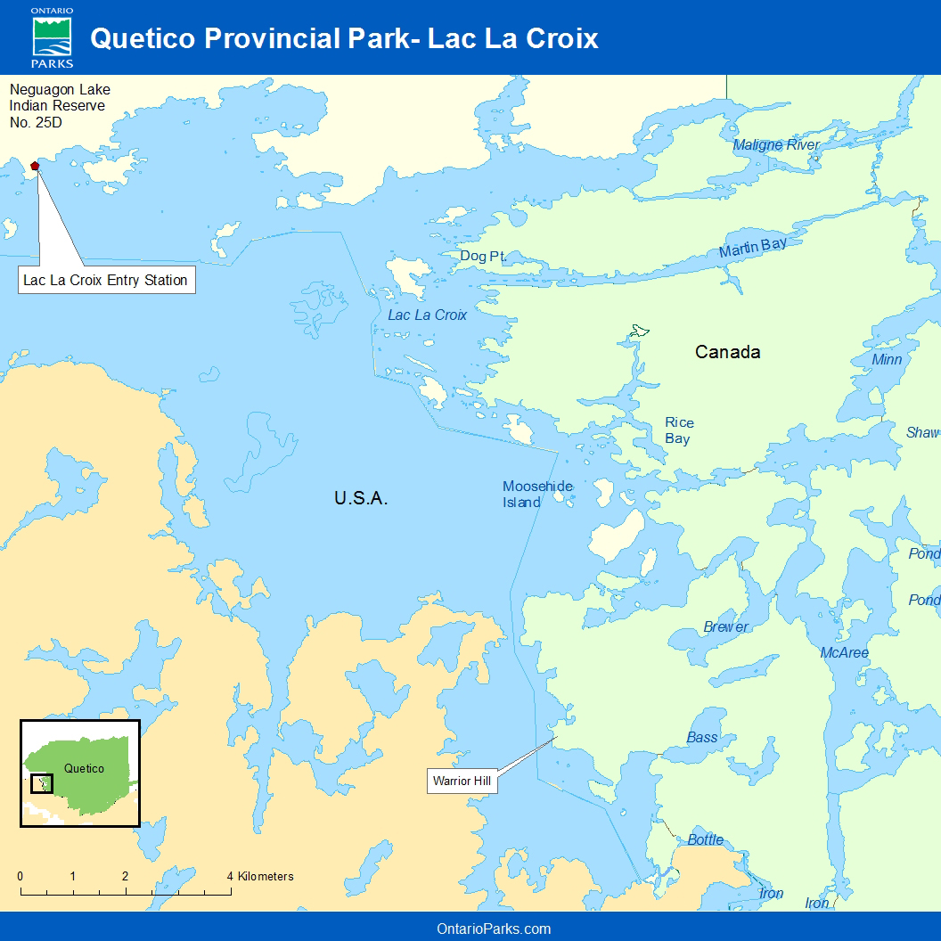 carte du Lac La Croix
