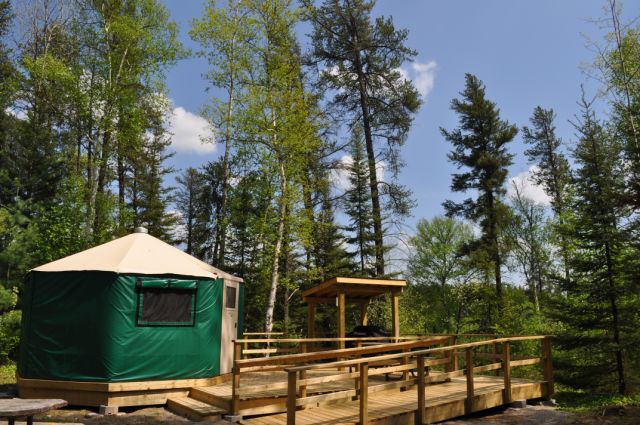 Yurt with accessible ramp.