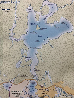 Une carte du lac White