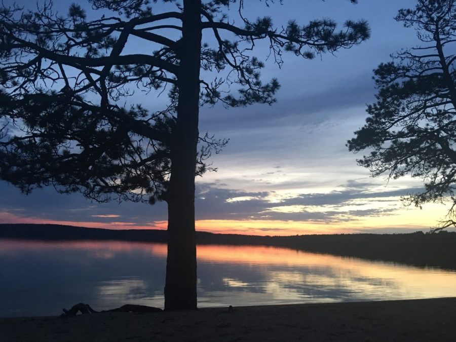 Sunset at Blue Lake.