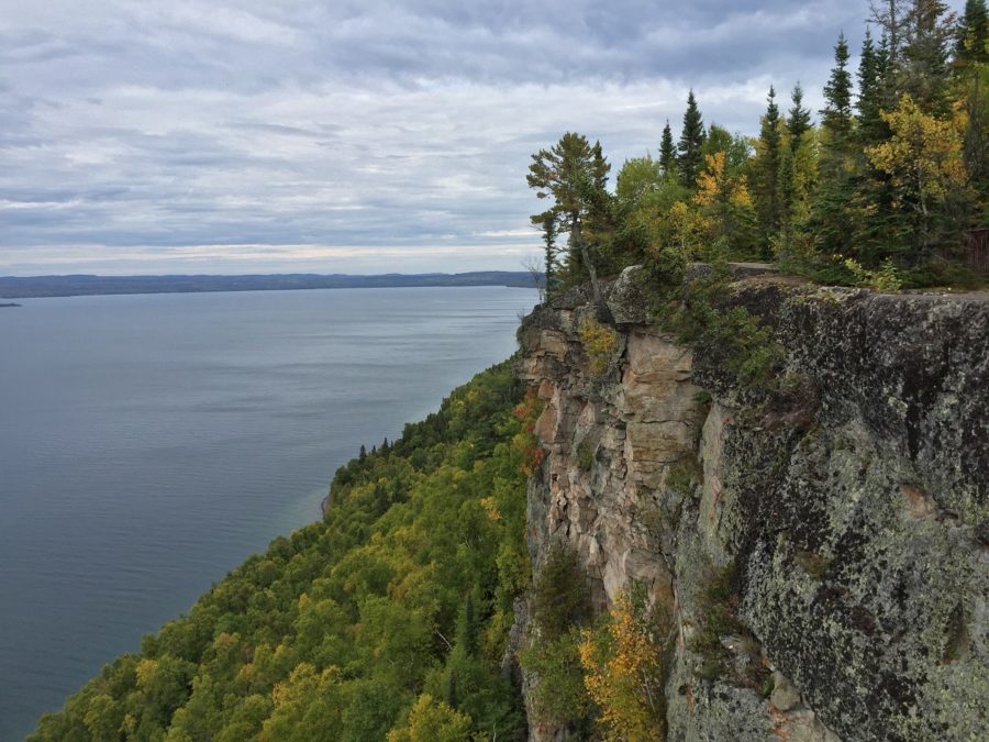 cliffside view beside Lake Superior