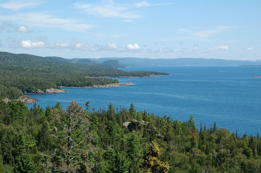 Looking out over the vast forest of Lake Superior Provincial Park.