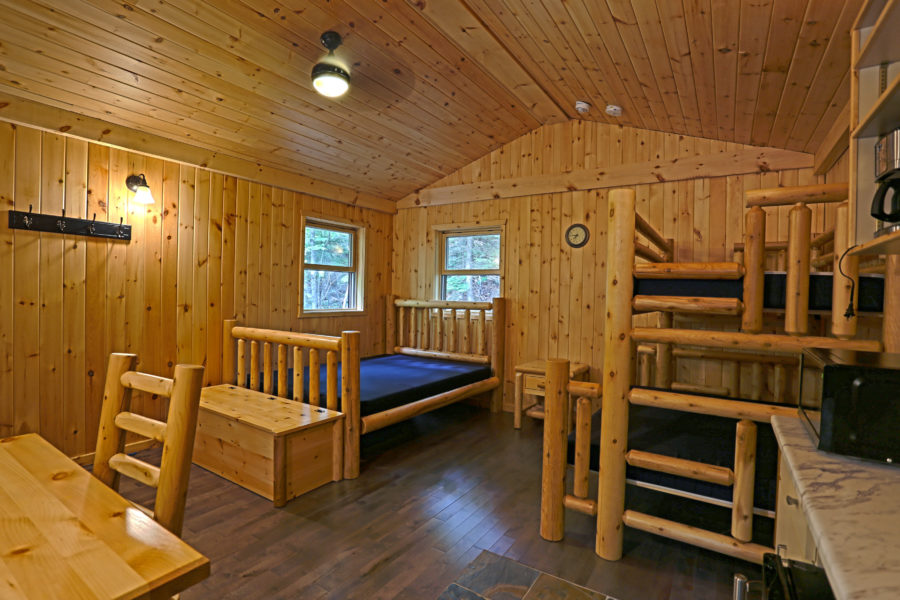 Interior of cabin at Killarney.