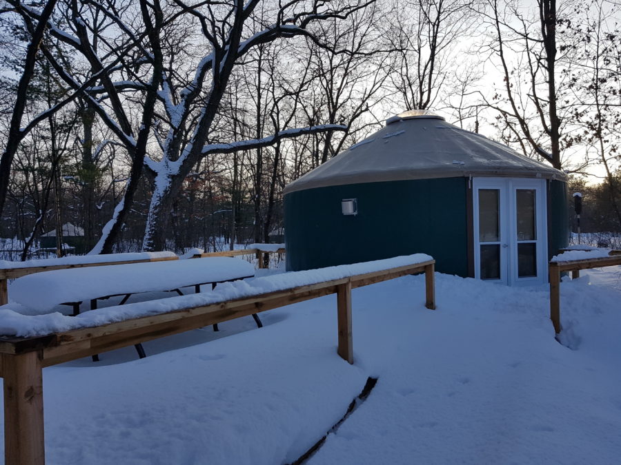 Winter yurt at Pinery.