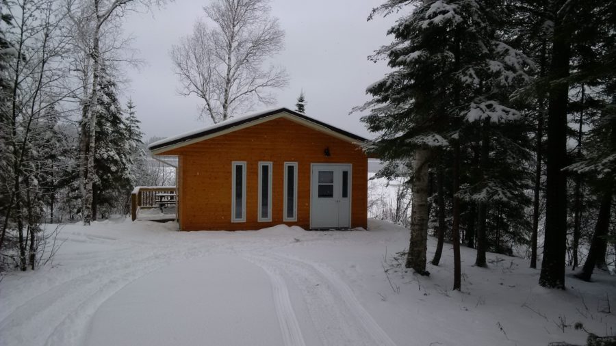 Winter cabin at Quetico.