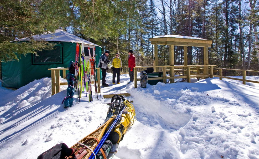 Winter yurt at Windy Lake.
