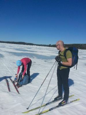 skiers at Quetico
