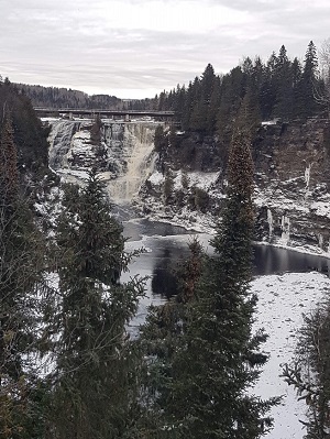 Kakabeka Falls in winter