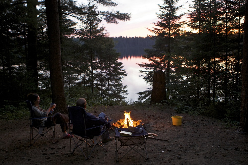 evening campfire