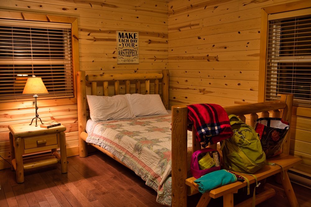 bed in cabin