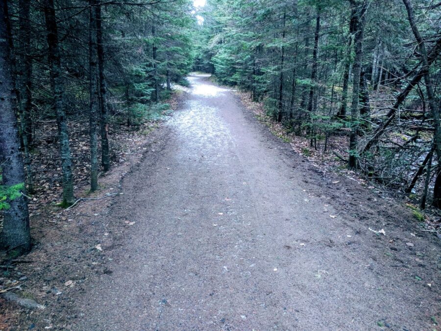 View of trail after improvements fixes mud and holes
