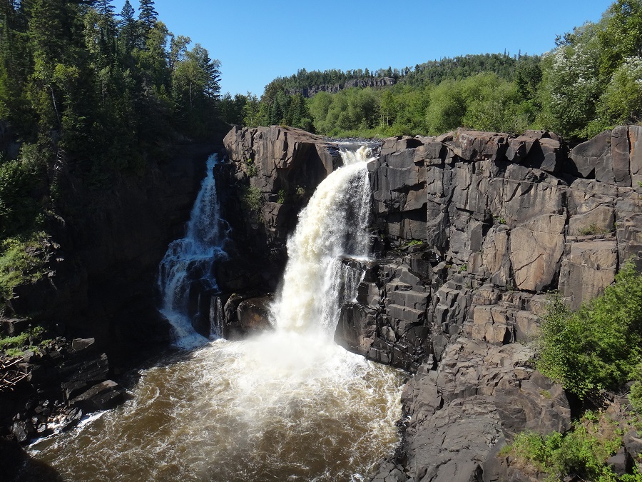 Pigeon River Provincial Park waterfall.