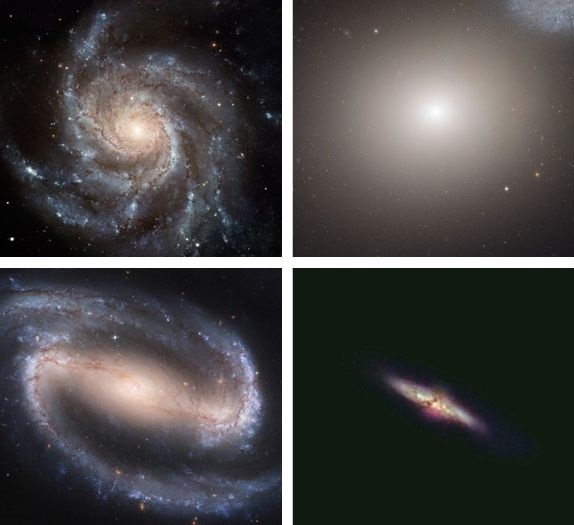 Collage of galaxies.