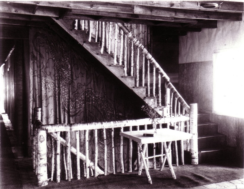 Staircase inside of the Bon Echo Inn. 