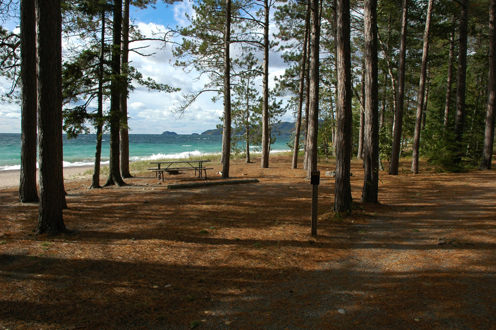 campsite near beach