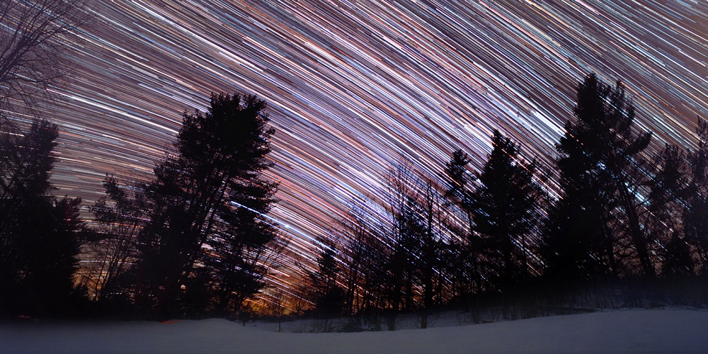 time lapse star trail