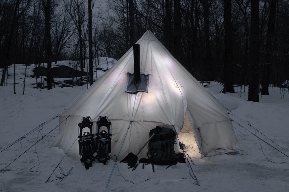 hot tent at night