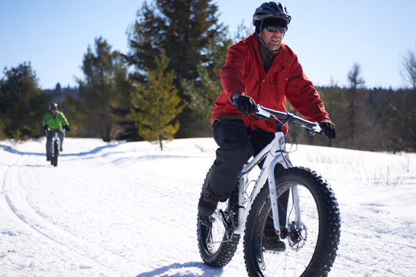 Winer biking at Algonquin Provincial Park