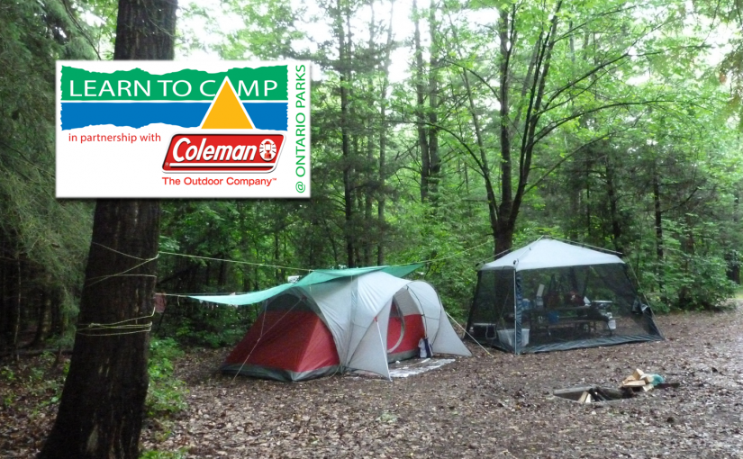 Learn to Camp logo, Sibbald Point campsite