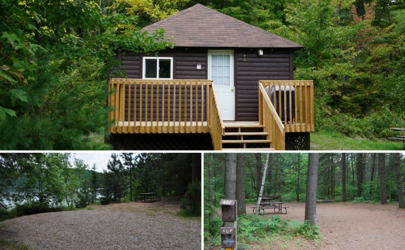 cabins and campsites